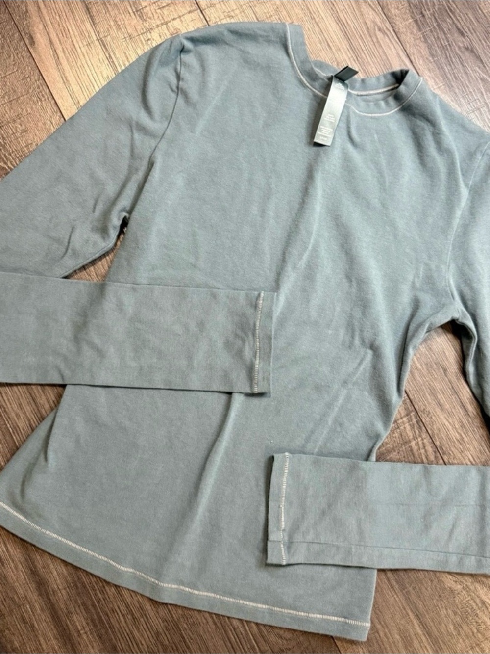 SKIMS Cotton Jersey Long Sleeve Shirt in Kyanite